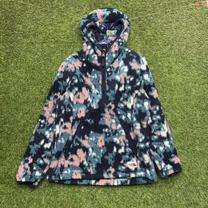 The North Face Anorak Fleece Womens Medium Campshire Aztec 1/2 Zip Hooded Jacket